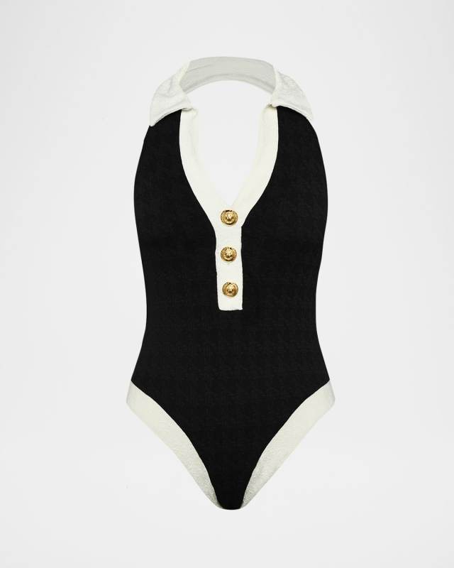 Natalya Collared One-Piece Swimsuit